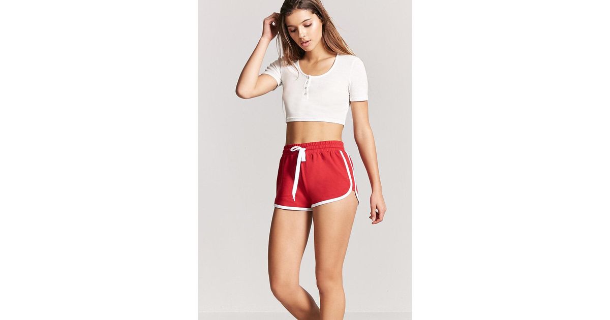 Contrast-trim Dolphin Shorts 