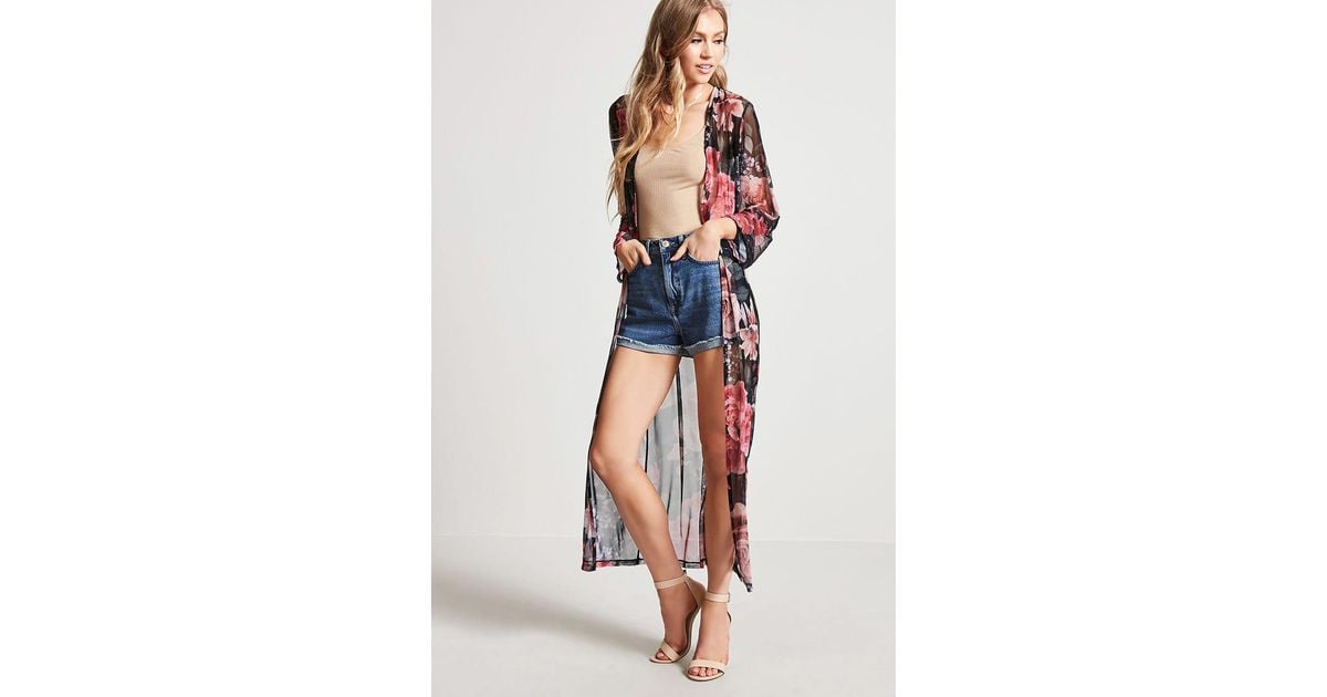 sheer cardigan floral
