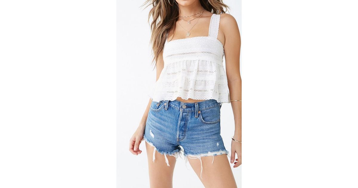 forever 21 eyelet top