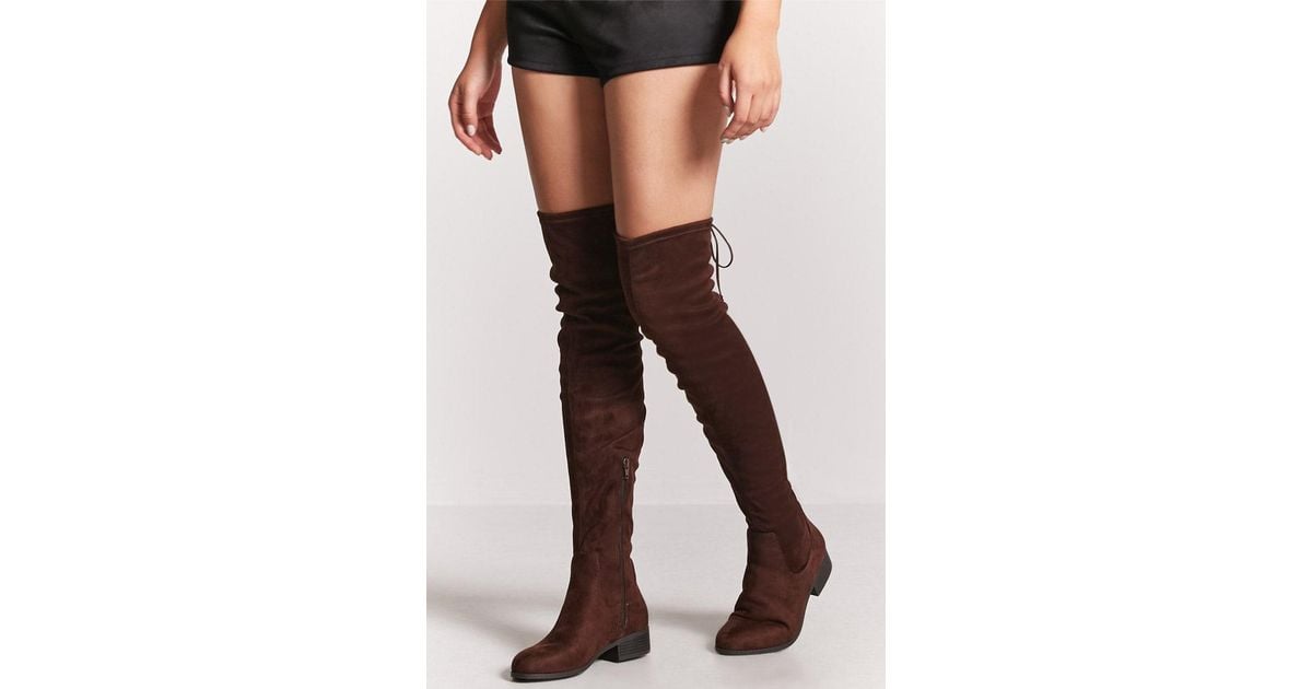 chocolate thigh high boots