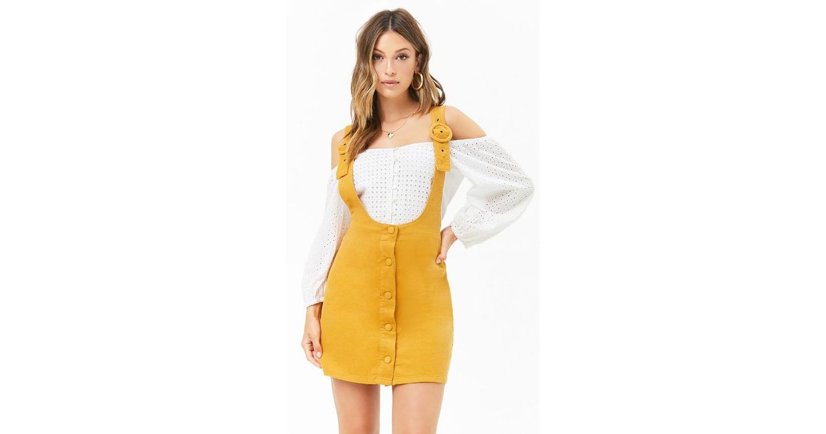 overall dress yellow
