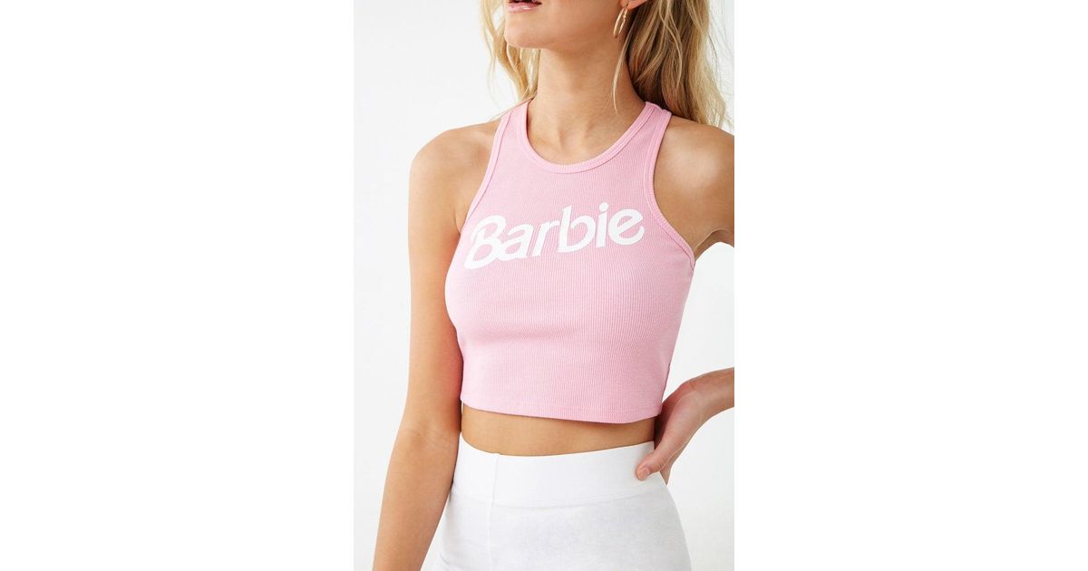 white barbie crop top