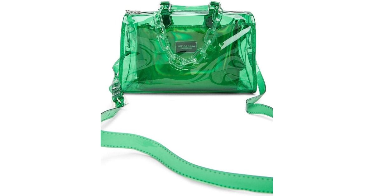 green clear bag