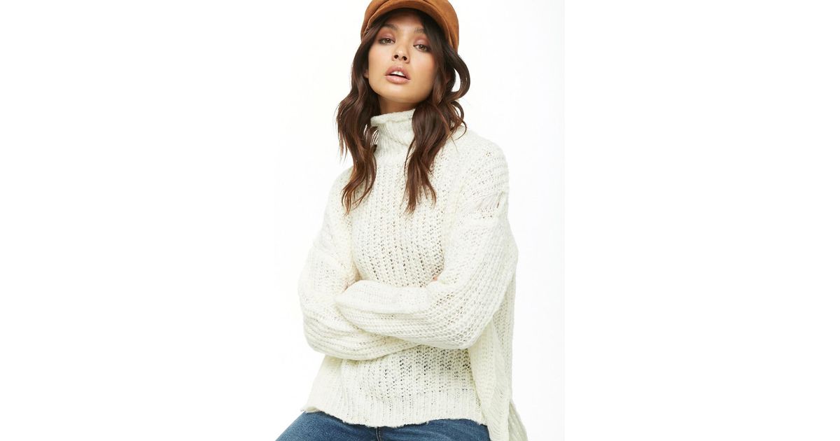 chunky knit turtleneck sweater
