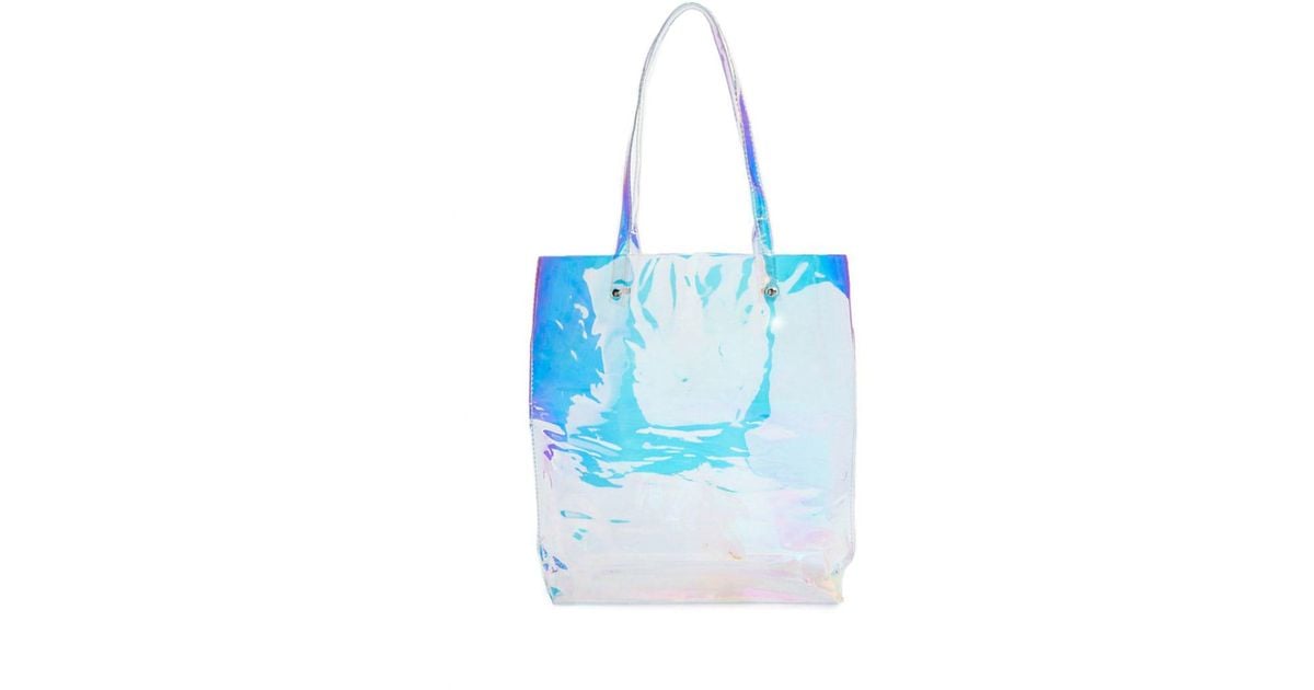 iridescent tote bag