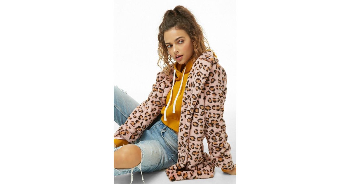 pink leopard fur coat