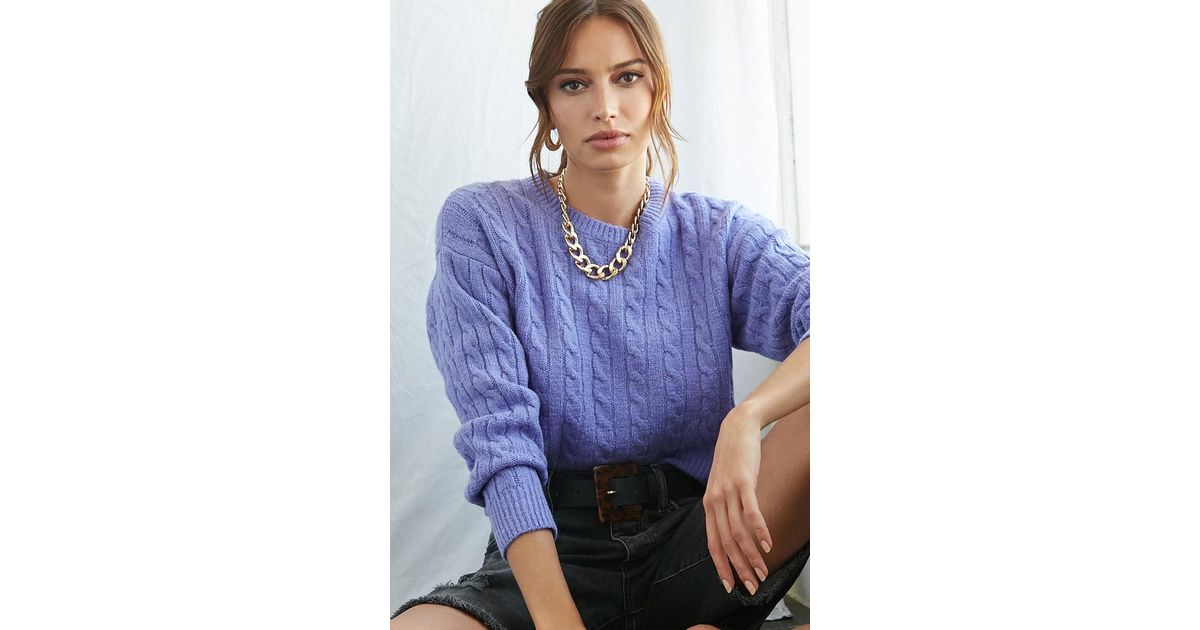Forever 21 Synthetic Cable Knit Sweater 