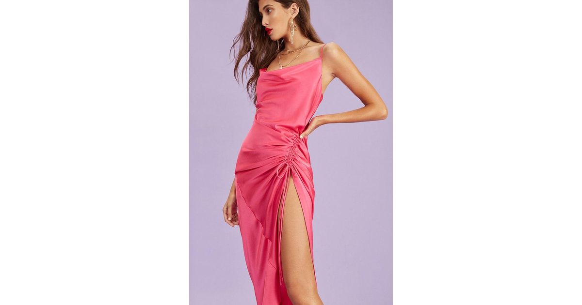forever 21 pink satin dress