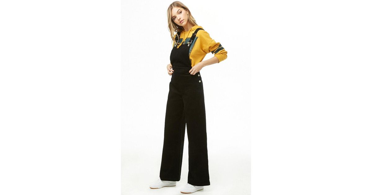 wide leg corduroy overalls