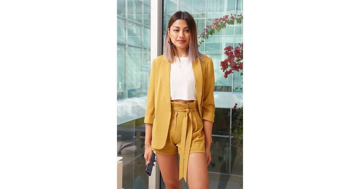 Paper bag shorts and blazer Clearance