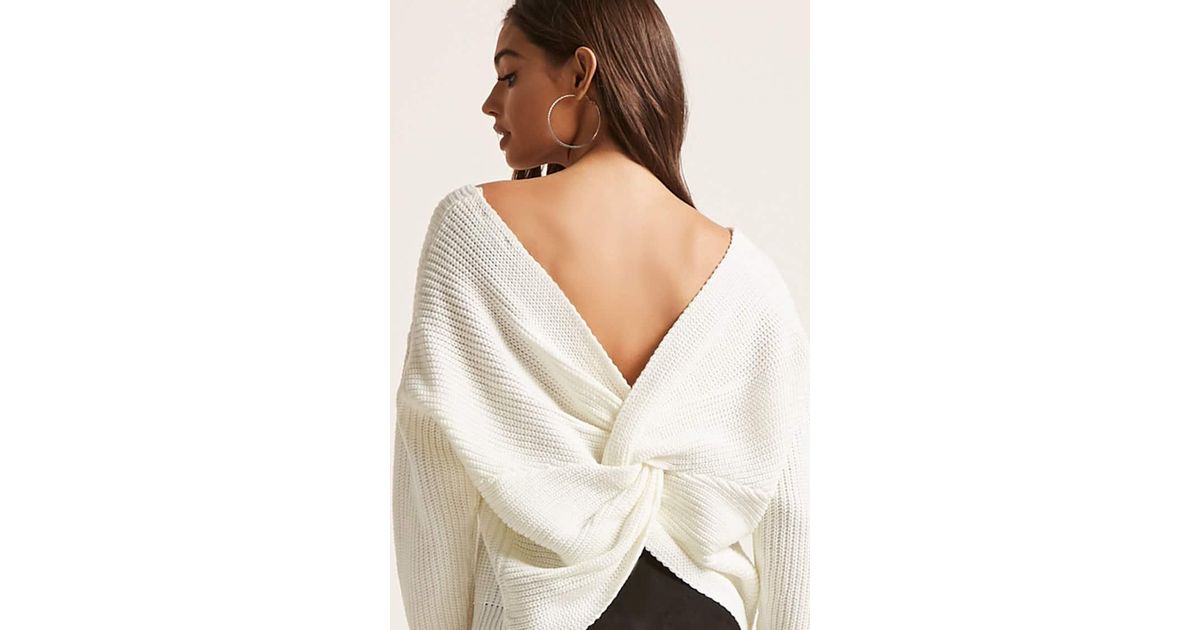 forever 21 twist back sweater