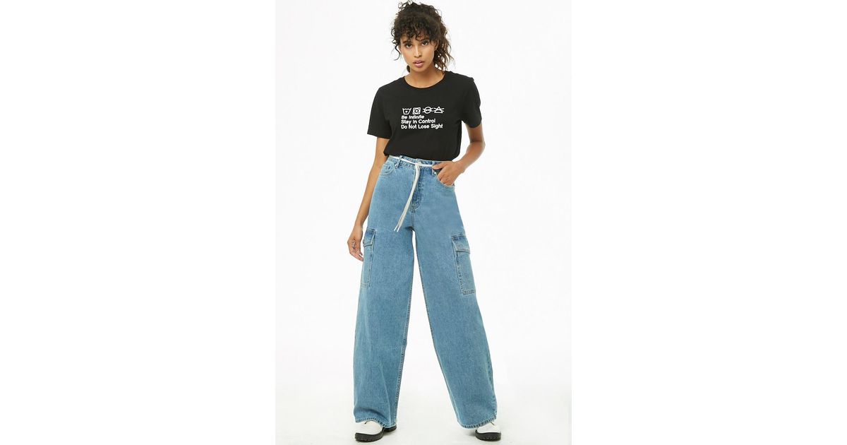 wide leg cargo jeans