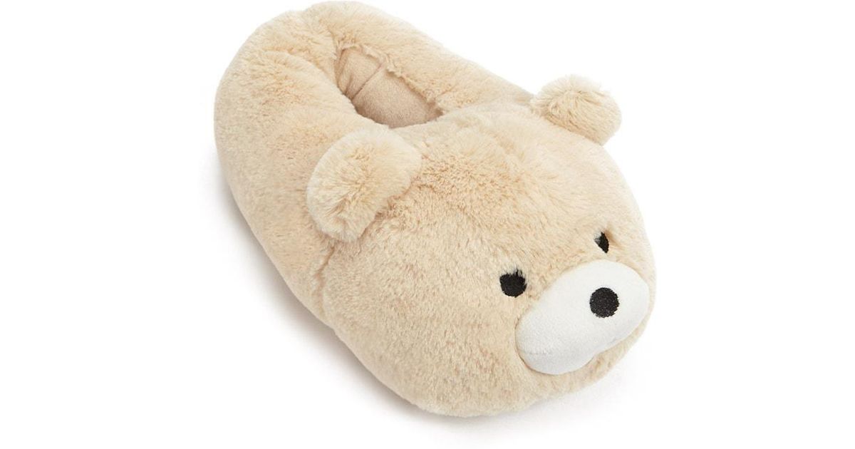 Ladies X2092 Teddy Bear Slippers By Spot On Retail Price £12.99 