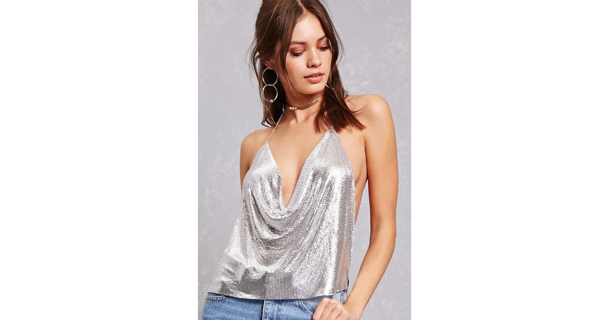 chain halter top forever 21