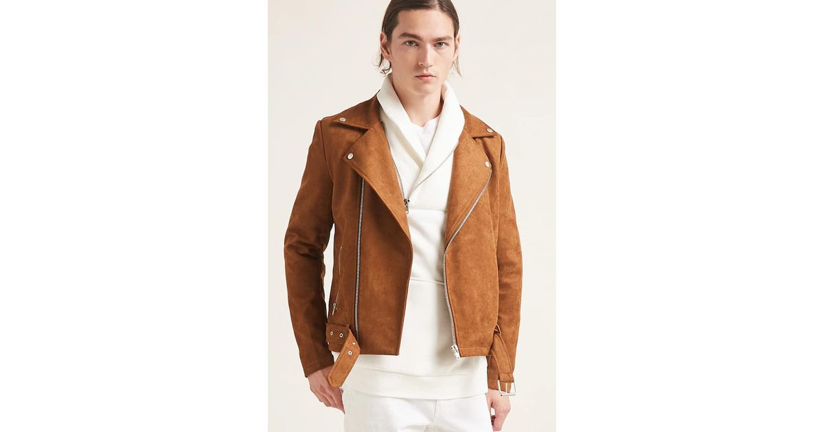 Forever 21 Faux Suede Moto Jacket In Brown For Men Lyst - Brown Leather Jacket Forever 21 Forever 21 Faux Suede Moto Jacket In Brown For Men Lyst - Brown Leather Jacket Forever 21