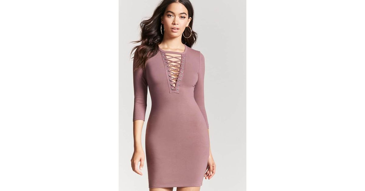 forever 21 lace up dress