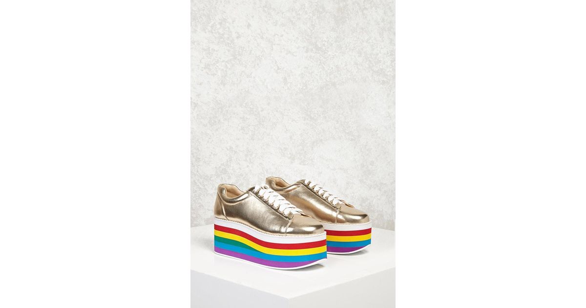 rainbow platform sneakers forever 21