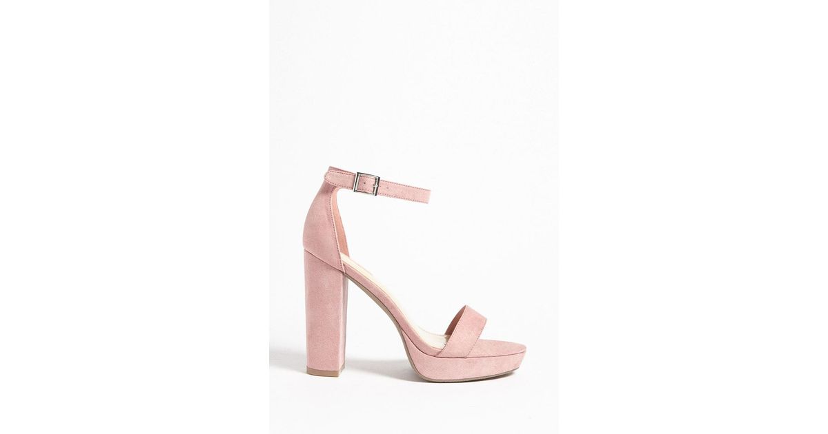 blush pink platform heels