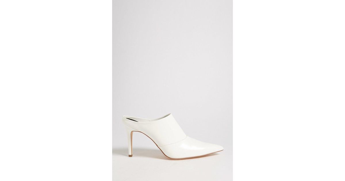 forever 21 white mules