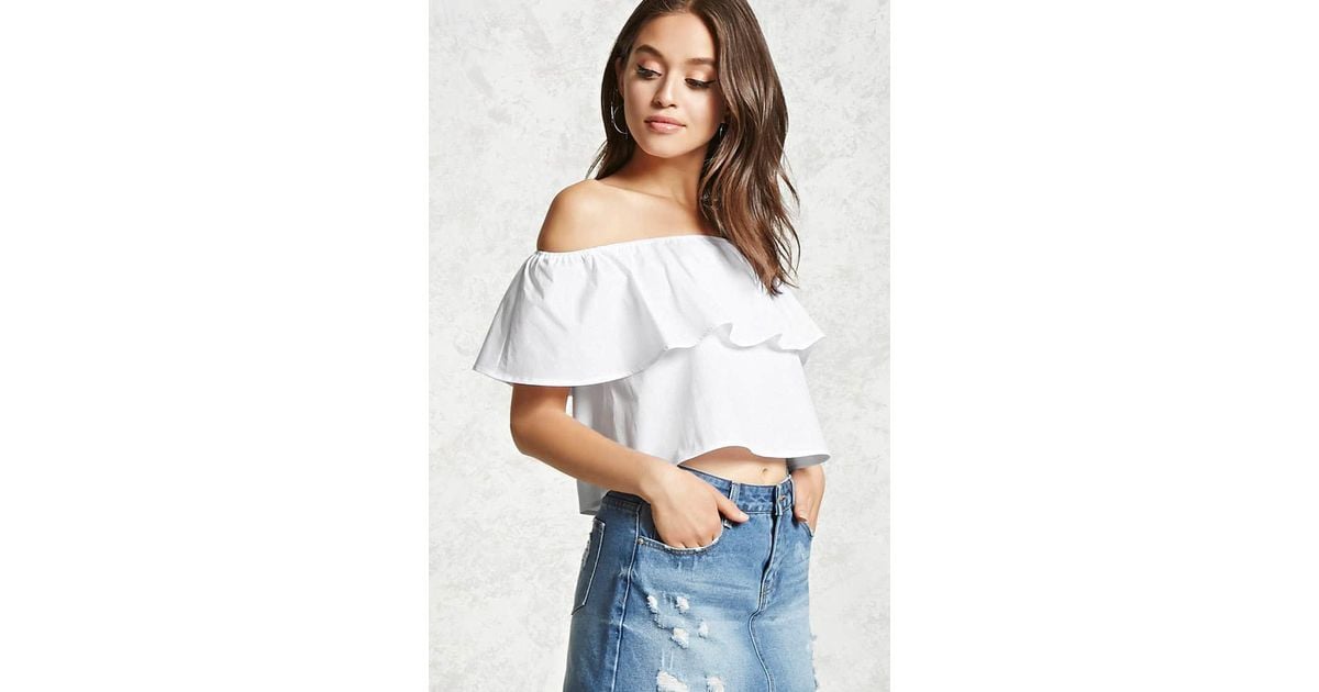 forever 21 white off shoulder top