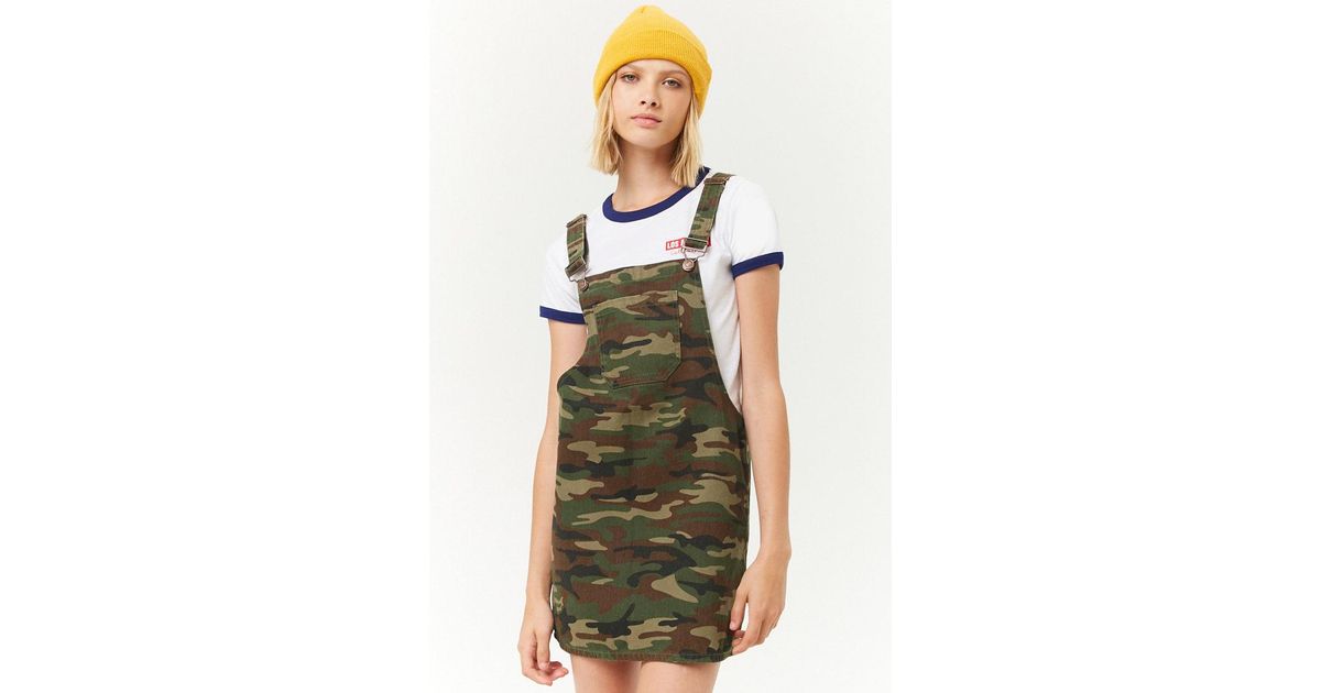 camo denim dress