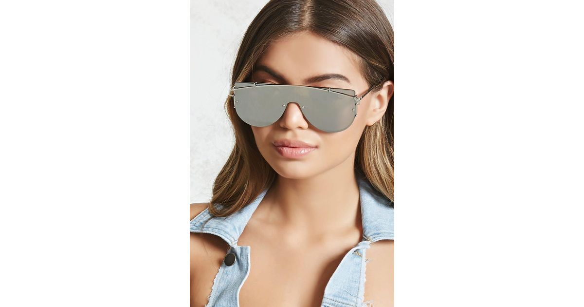 mirrored visor sunglasses