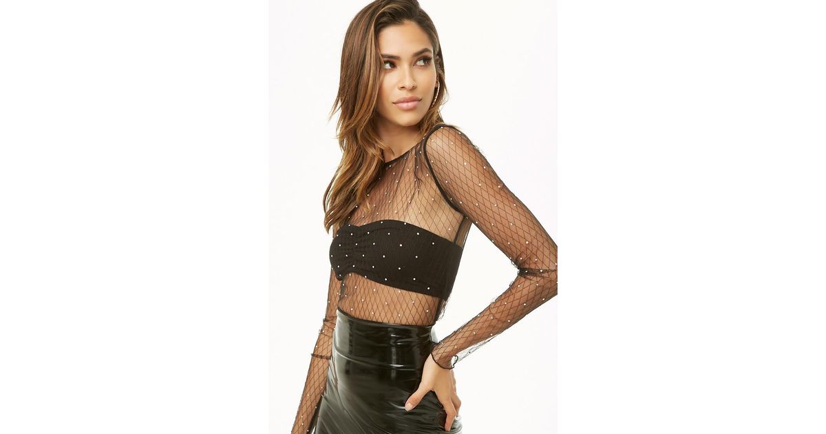 forever 21 rhinestone top