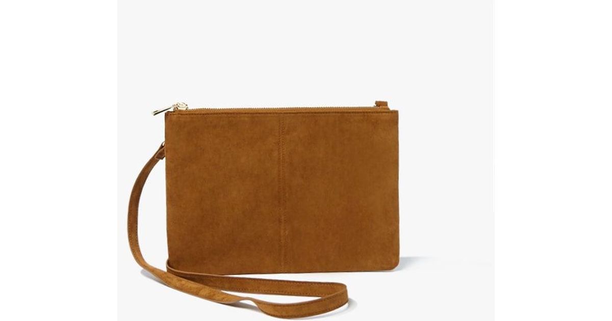 tan suede cross body bag