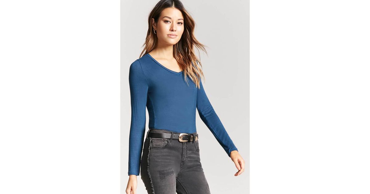 forever 21 v neck long sleeve