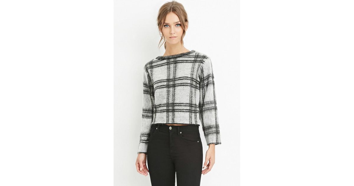 fuzzy plaid cardigan
