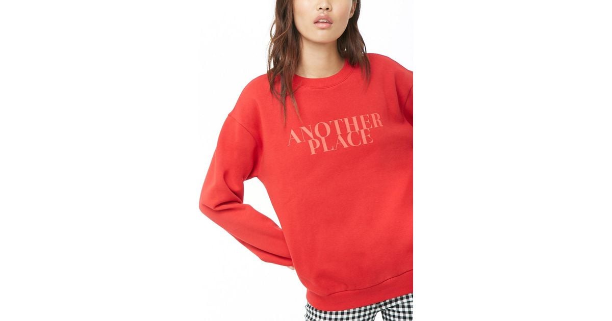 forever 21 red sweatshirt