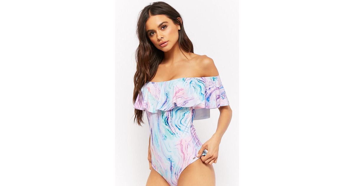 marble one piece swimsuit