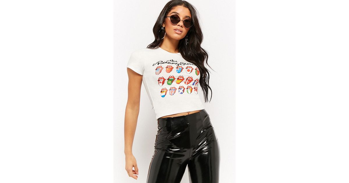 rolling stones crop top forever 21