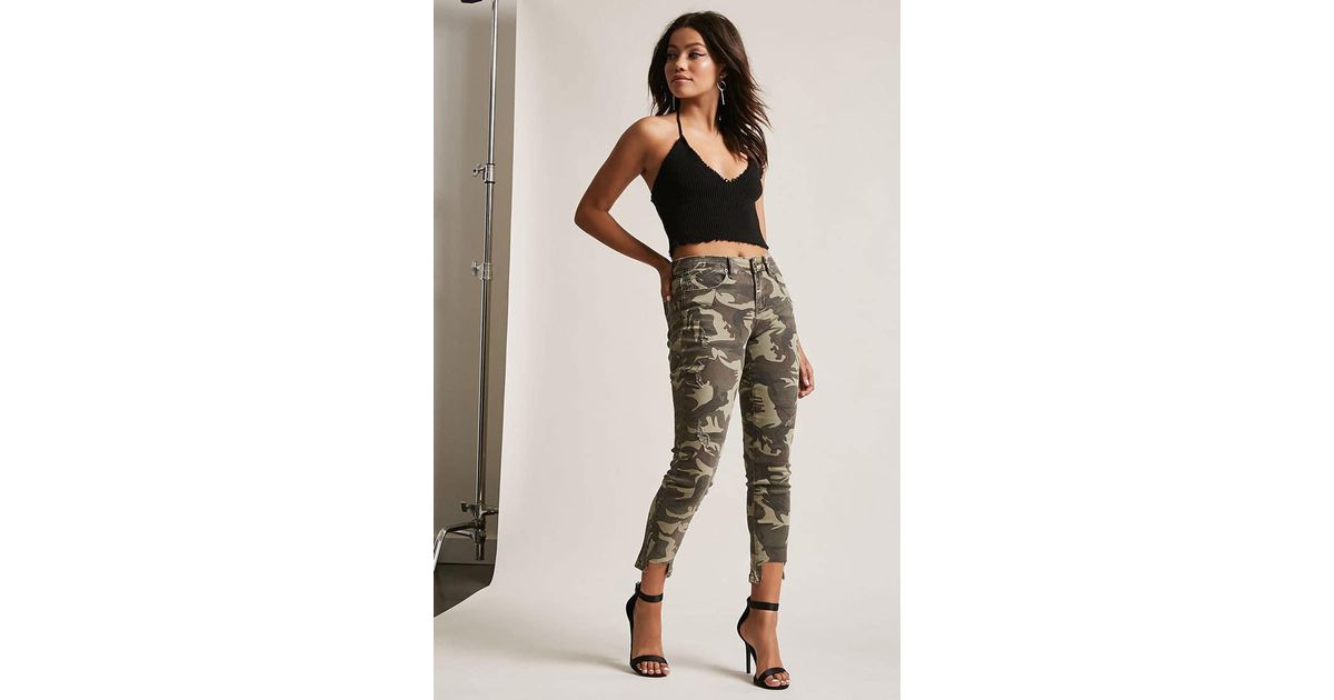 forever 21 camo jeans