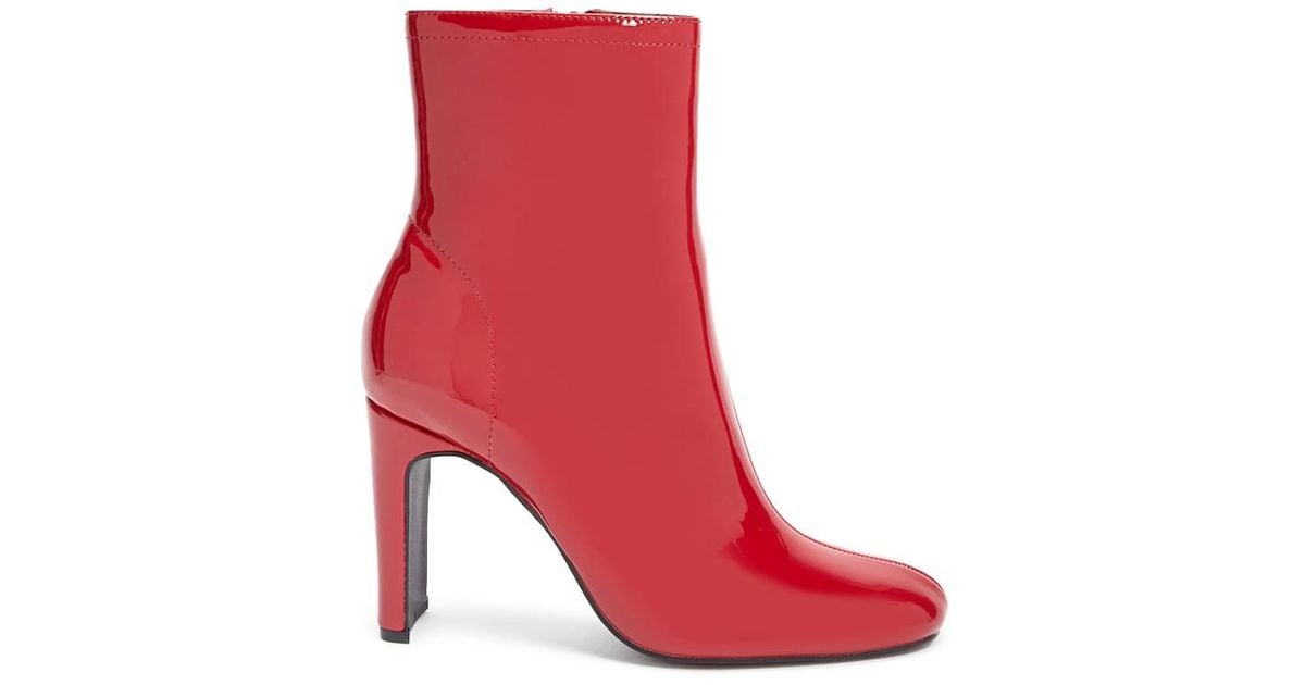 Forever 21 Faux Patent Leather Ankle Booties In Red Lyst - Faux Patent Leather Boots Red Forever 21 Faux Patent Leather Ankle Booties In Red Lyst - Faux Patent Leather Boots Red