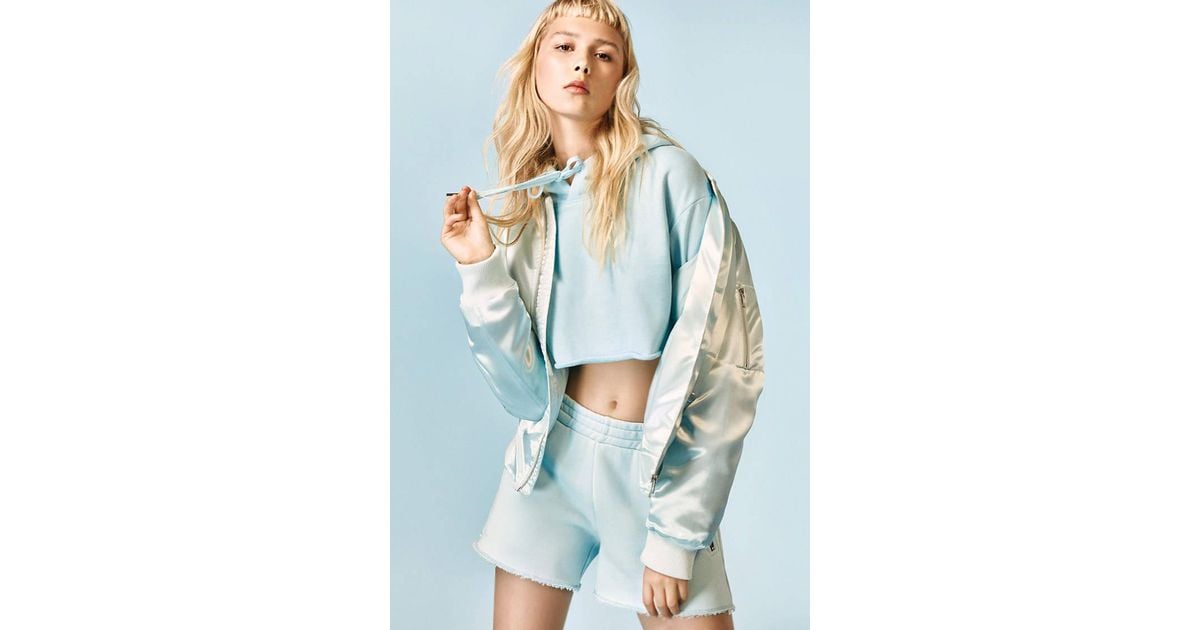 baby blue bomber jacket