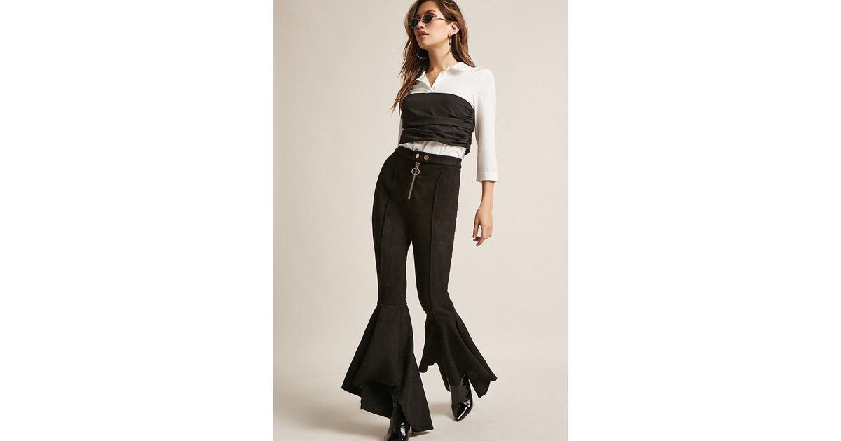 high low bell bottom pants