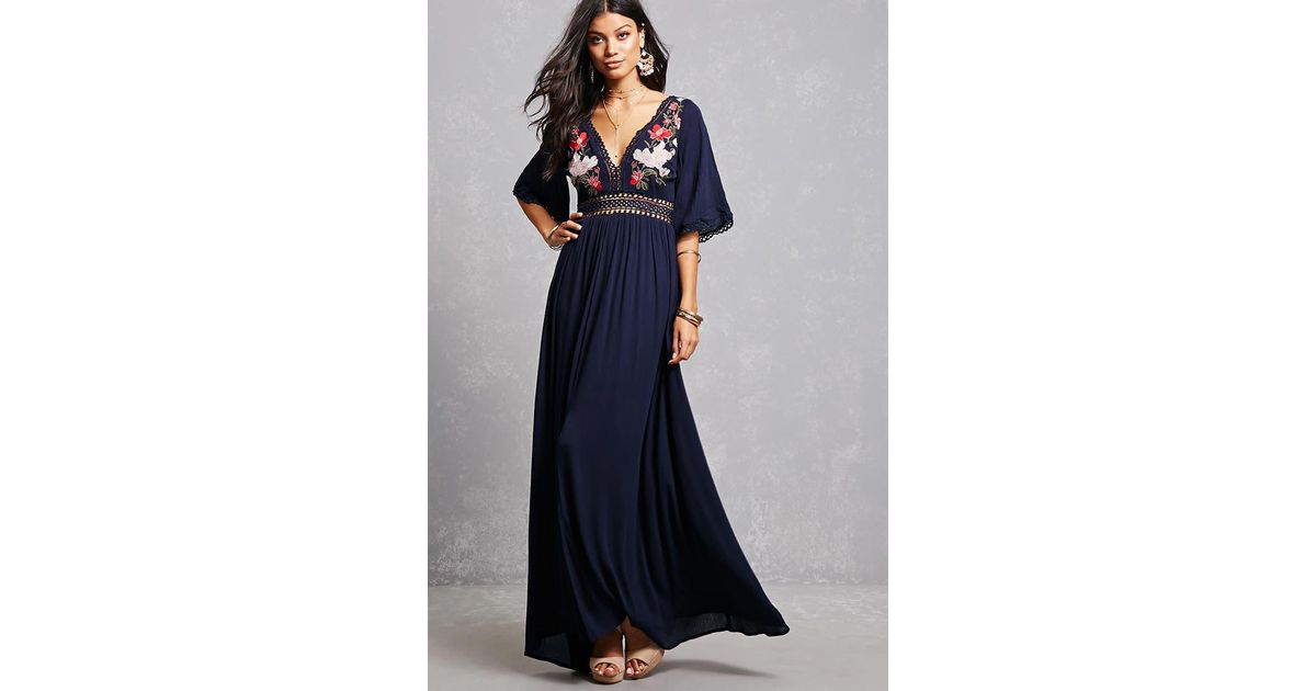 soieblu embroidered maxi dress