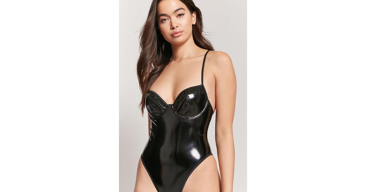 patent leather bodysuit
