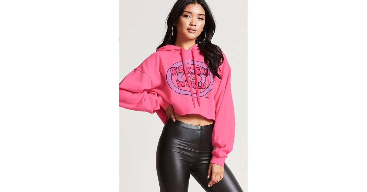 mtv crop top hoodie