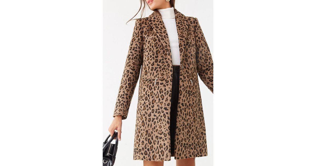 leopard coat forever 21