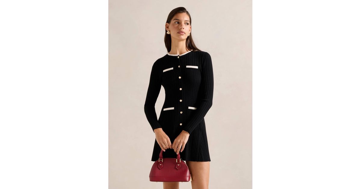 slim fit dress slacks Lucienne Petite Fit And Flare Mini Dress Navy