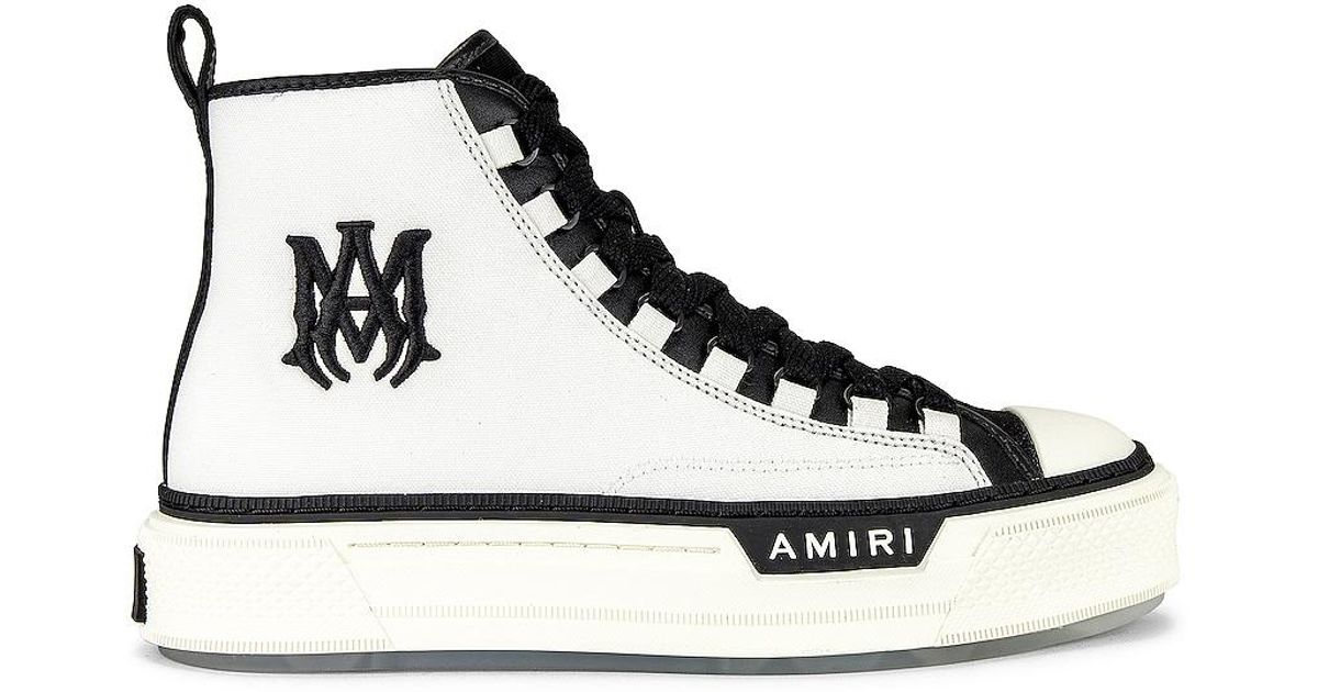 Amiri Canvas Ma Court High in Black & White (Black) for Men | Lyst