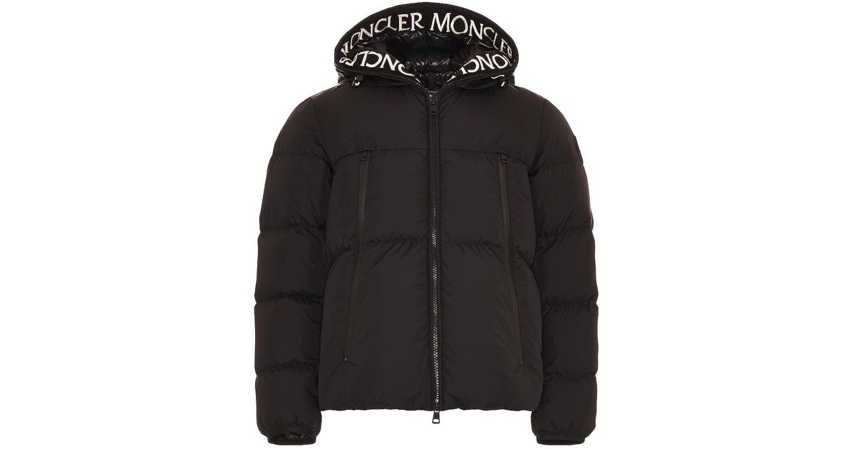 Moncler Montcla Paneled Hooded Jacket in Black for Men | Lyst UK