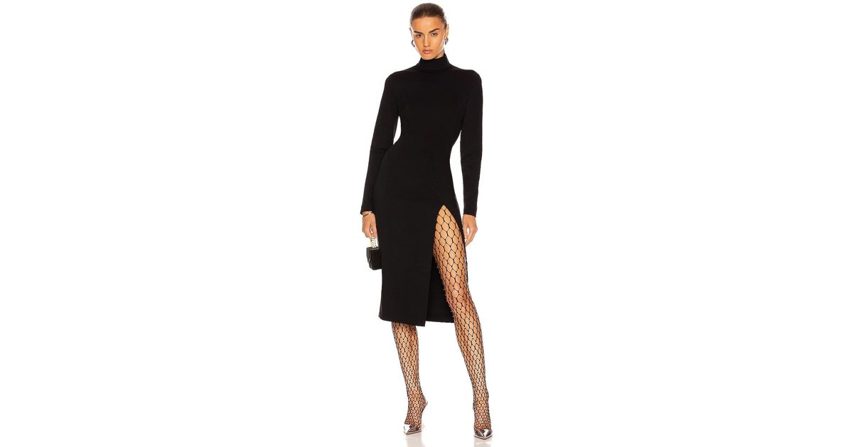 Mugler x Wolford” tulle and velvet mini dress BLACK, WOLFORD