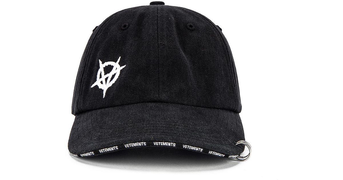 Vetements Cotton Anarchy Cap in Black for Men - Lyst