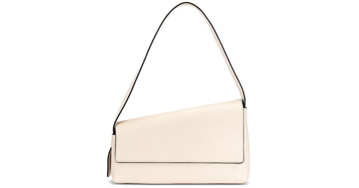 STAUD Leather Acute Shoulder Bag in Cream (Natural) - Lyst