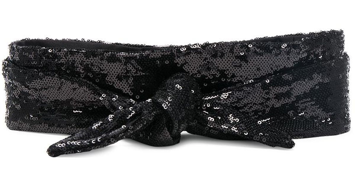 black sequin belt