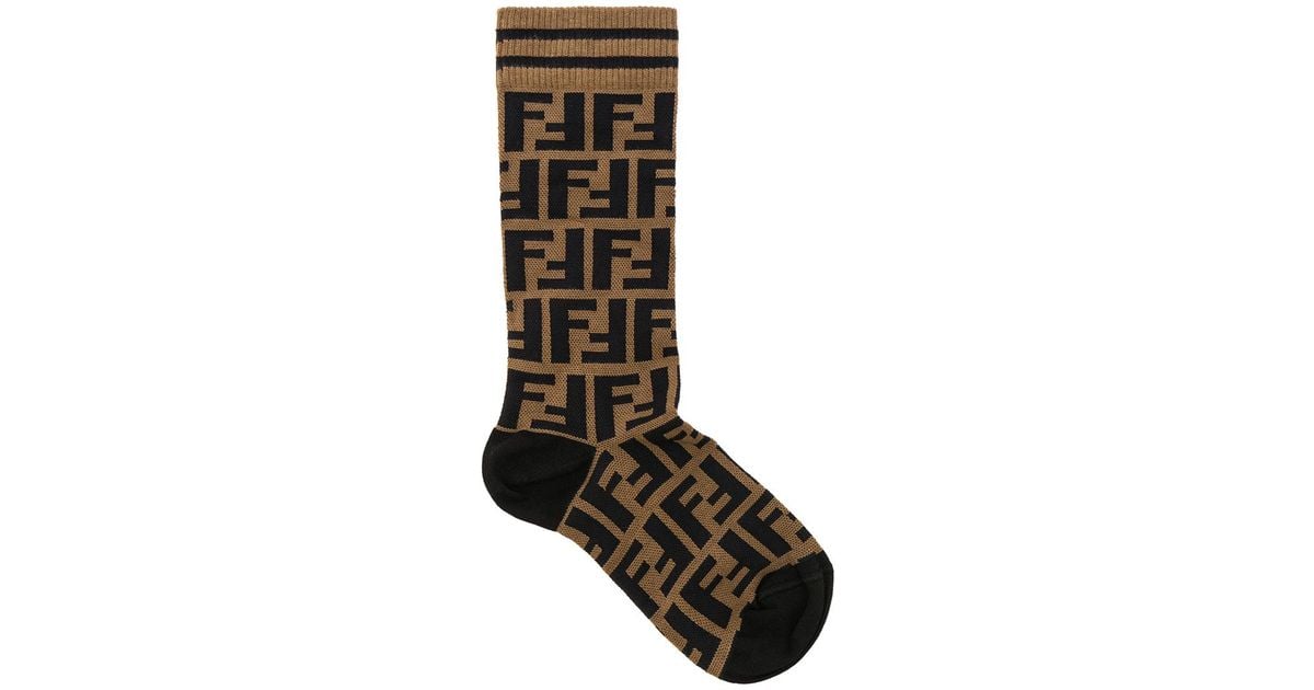 brown fendi socks