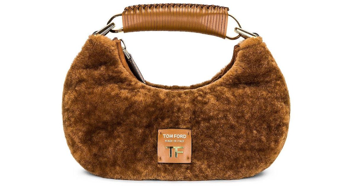 shearling hobo